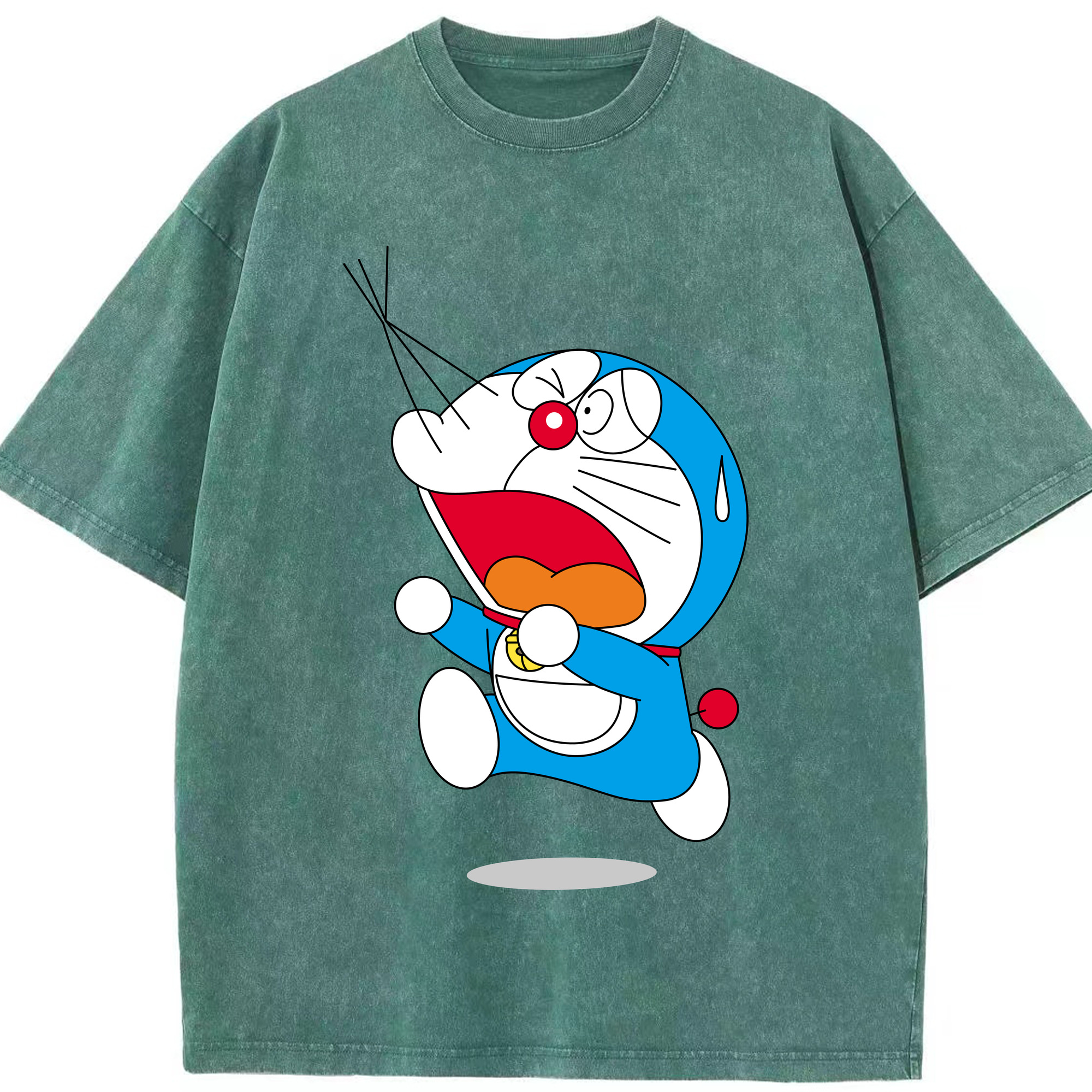 （画像用） ドラえもん Doraemon 綿100% ヴィンテージ風 半袖Tシャツ（フロントプリント）